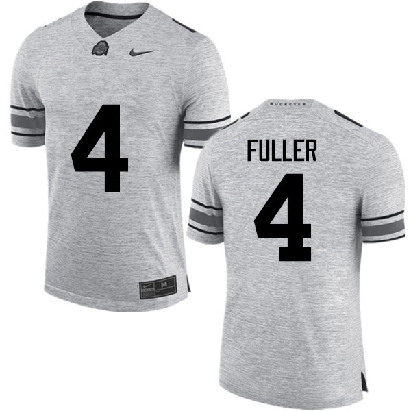 Ohio State Buckeyes #4 Jordan Fuller Men Football Jersey Gray OSU88261
